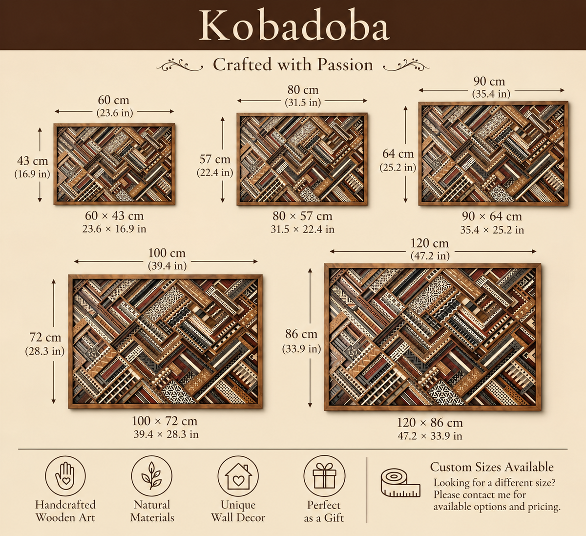 Urban Mosaic 8-Layer Wooden Mandala Wall Art – Geometric 3D Decor